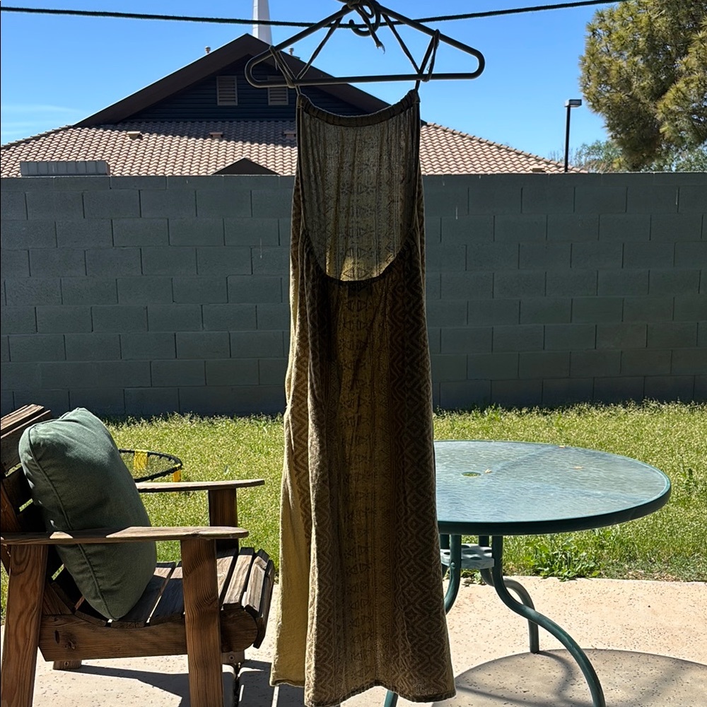 Elegant Olive Green Maxi Dress